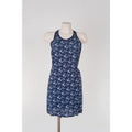 Abito Vintage La Perla Copricostume Blu Floreale Mare Beachwear S/M