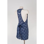 Abito Vintage La Perla Copricostume Blu Floreale Mare Beachwear S/M