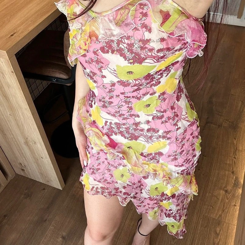 Vestito vintage in seta estivo taglia XS/ S