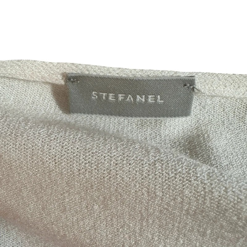 Cardigan Stefanel incrociato bianco wrap around S