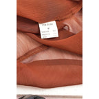 Blusa vintage Yes Miss seta misto ricami paillettes marrone taglia M