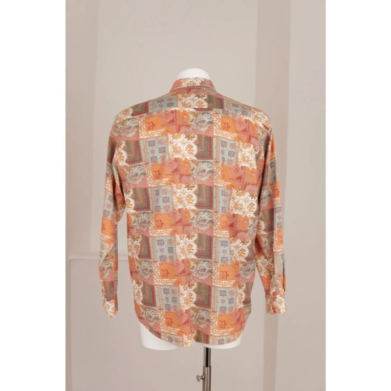 Camicia vintage Bananarama Dino Erre fantasia patchwork uomo L