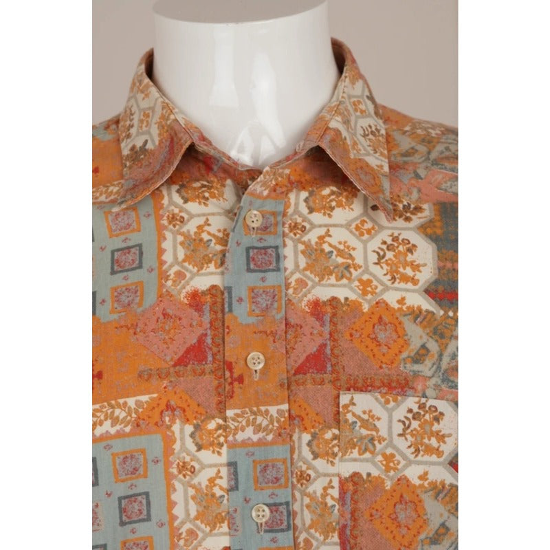 Camicia vintage Bananarama Dino Erre fantasia patchwork uomo L