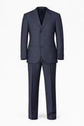 Navy blue suit on a white background