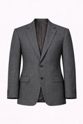 Vintage Italian Grey Wool Blazer IT 52  Single-Breasted Pinstripe Jacket, Made in Italy