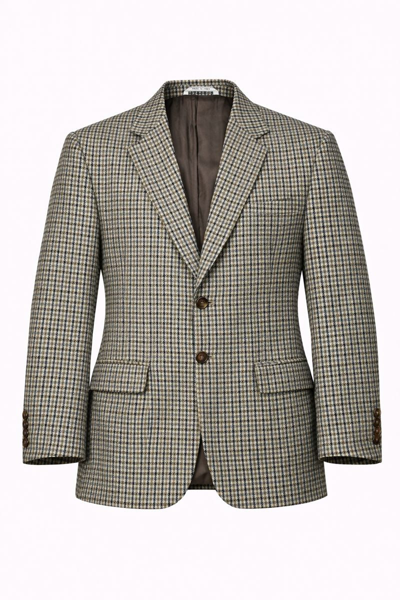 Vintage Centro Storico Men’s Single-Breasted Wool Blend Blazer IT 50 (M/L) Houndstooth Made in Italy
