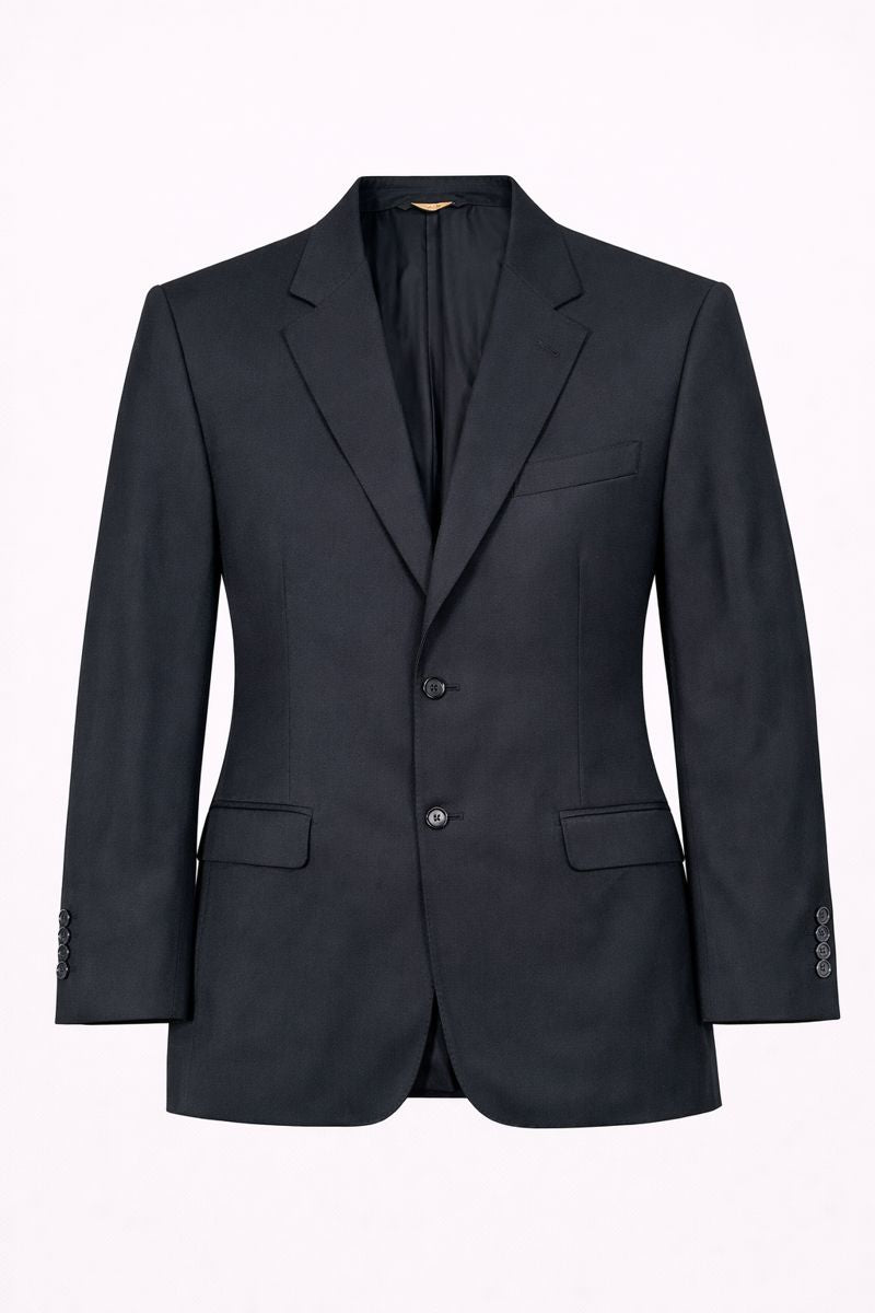 Canali Men’s Single-Breasted Wool Blazer IT 54 (L) Dark Grey Made in Italy
