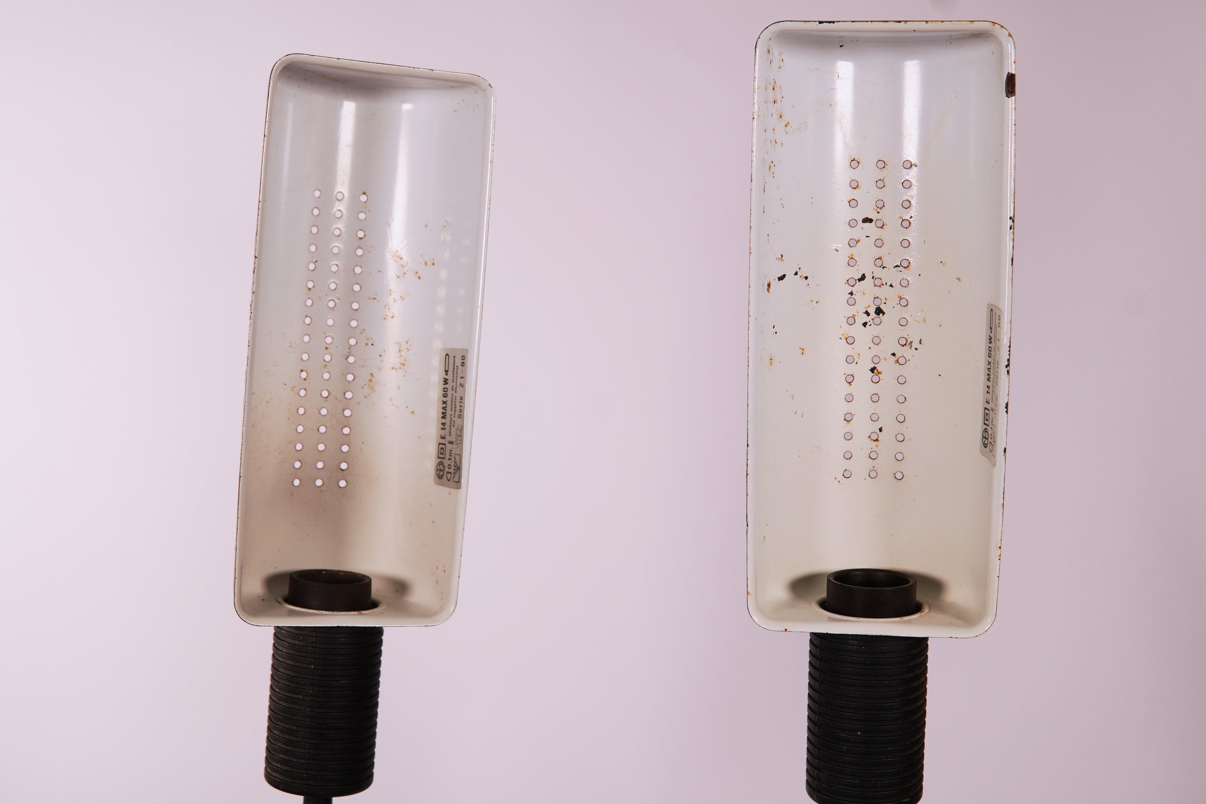 Vintage Industrial Adjustable Metal Table / Floor Lamps – Pair (c. 1970s–1980s)