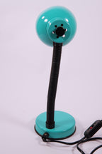 Vintage 1980s Stillplast Turquoise Desk Lamp – Sculptural Adjustable Design, Made in Italy
