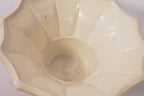 Vintage Ceramic Vase / Bowl – Orange to Cream Ombre, Scalloped Rim – Ø 28 cm