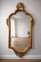 Vintage Ornate Gold Wall Mirror | Baroque Style Carved Frame 100 × 50 cm
