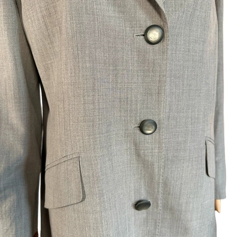 Vintage Max Mara blazer grigio lana seta Made in Italy IT  M/L