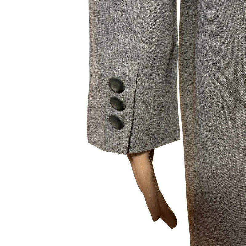 Vintage Max Mara blazer grigio lana seta Made in Italy IT  M/L