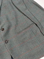 Stradivari Vintage Plaid Wool & Cashmere Blazer – Made in Italy, Tailored Man Jacket Size M