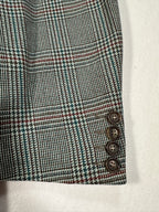 Stradivari Vintage Plaid Wool & Cashmere Blazer – Made in Italy, Tailored Man Jacket Size M