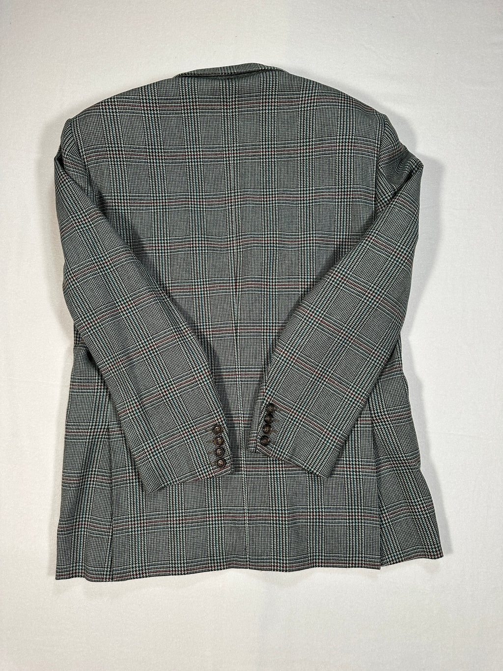 Stradivari Vintage Plaid Wool & Cashmere Blazer – Made in Italy, Tailored Man Jacket Size M