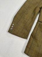 Ginalebole Vintage Men’s Tweed Blazer IT 52 / L – Wool Cashmere Check Jacket, Made in Italy