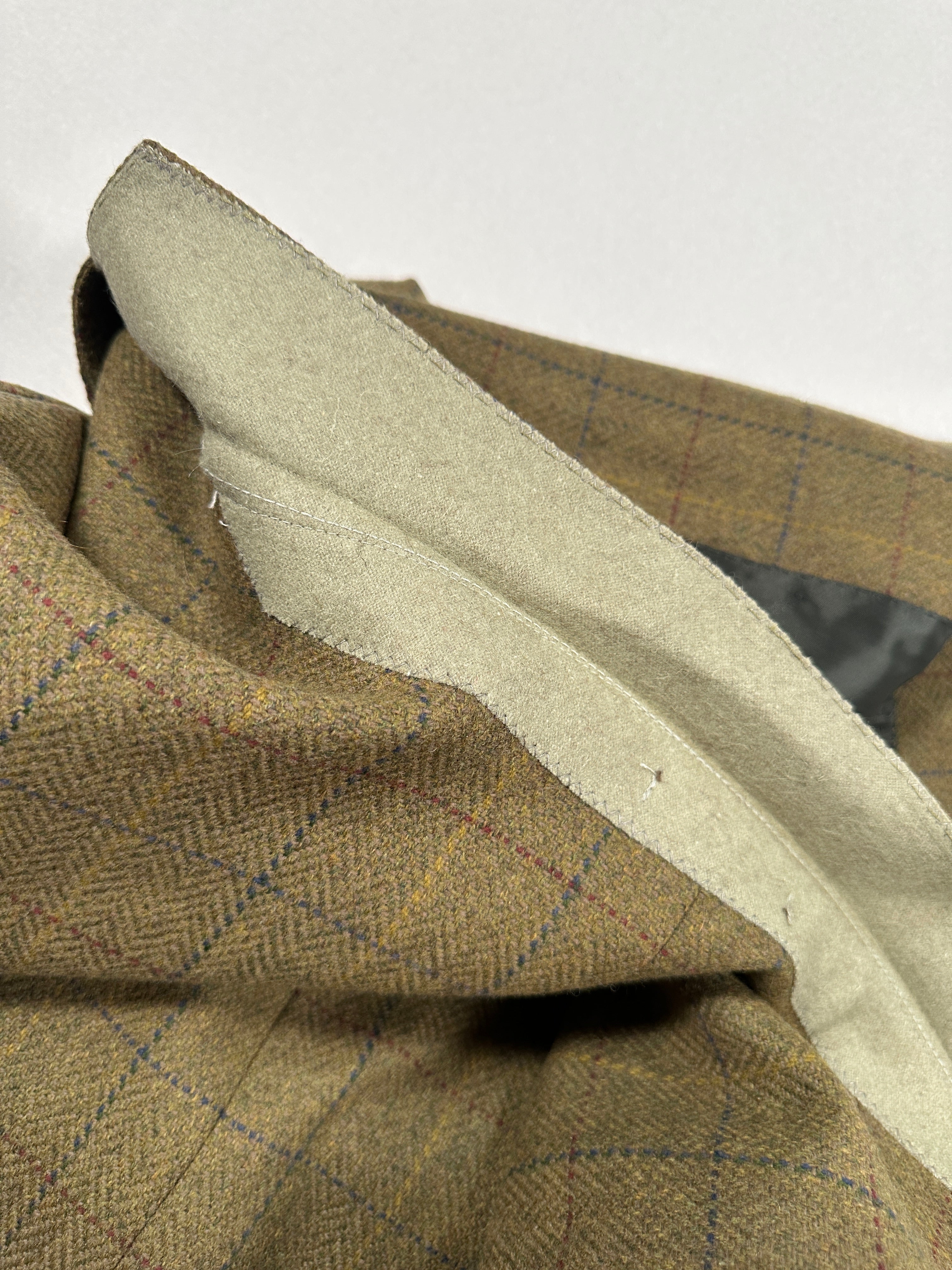 Ginalebole Vintage Men’s Tweed Blazer IT 52 / L – Wool Cashmere Check Jacket, Made in Italy