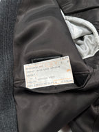 Vintage Italian Grey Wool Blazer IT 52  Single-Breasted Pinstripe Jacket, Made in Italy