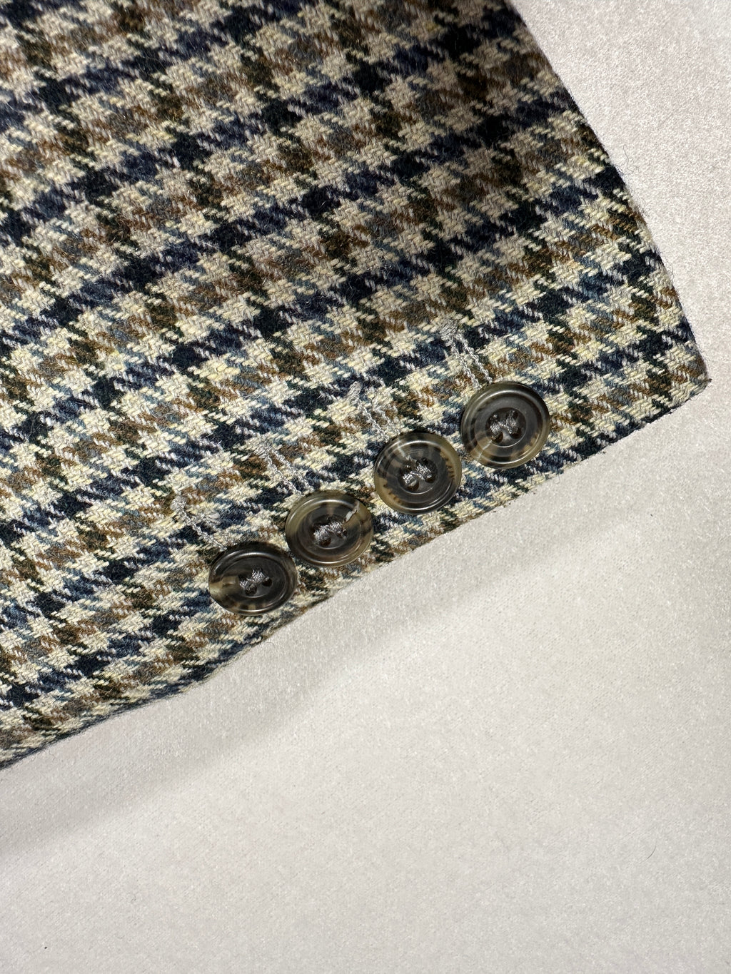 Vintage Centro Storico Men’s Single-Breasted Wool Blend Blazer IT 50 (M/L) Houndstooth Made in Italy