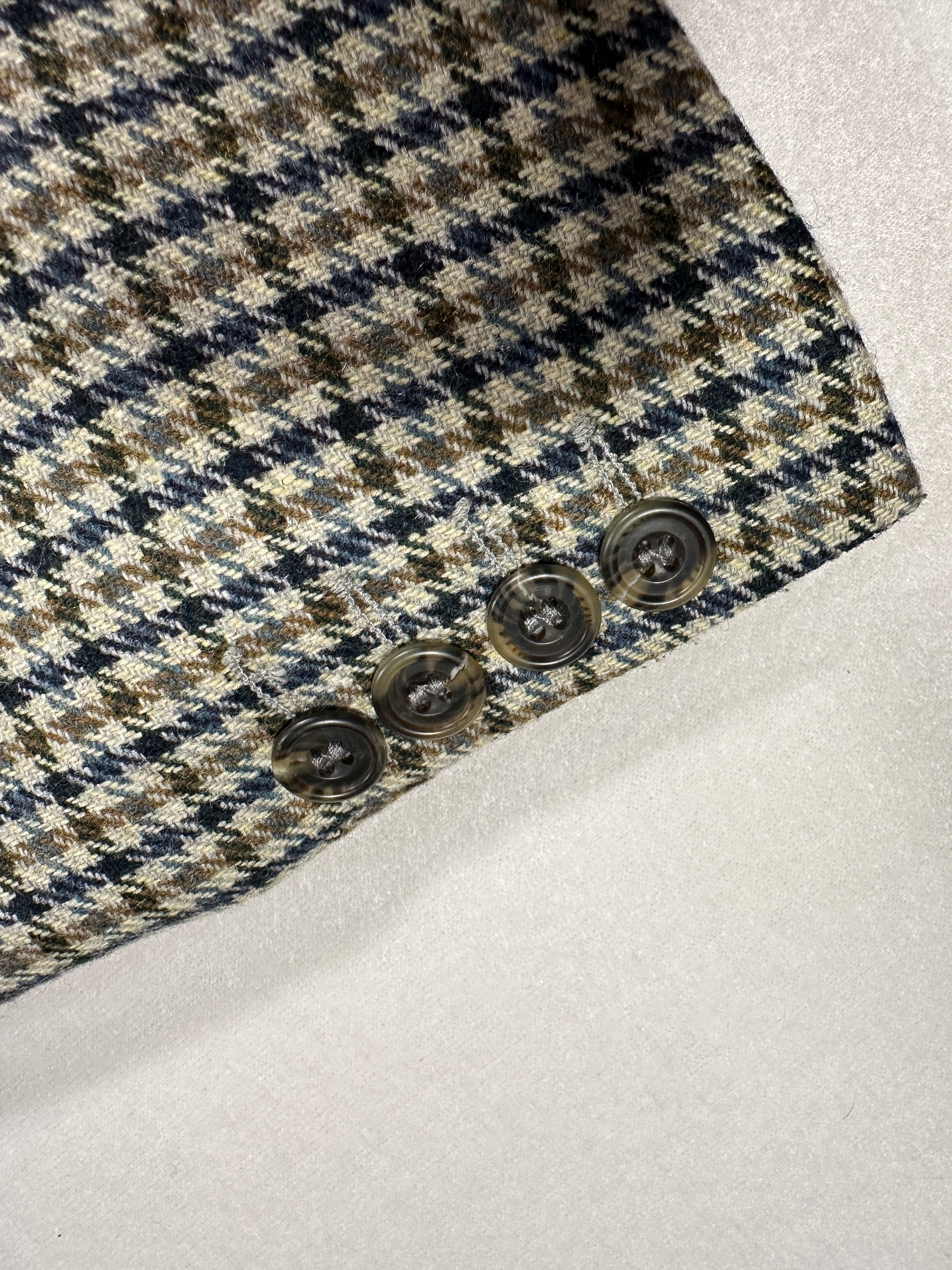 Vintage Centro Storico Men’s Single-Breasted Wool Blend Blazer IT 50 (M/L) Houndstooth Made in Italy
