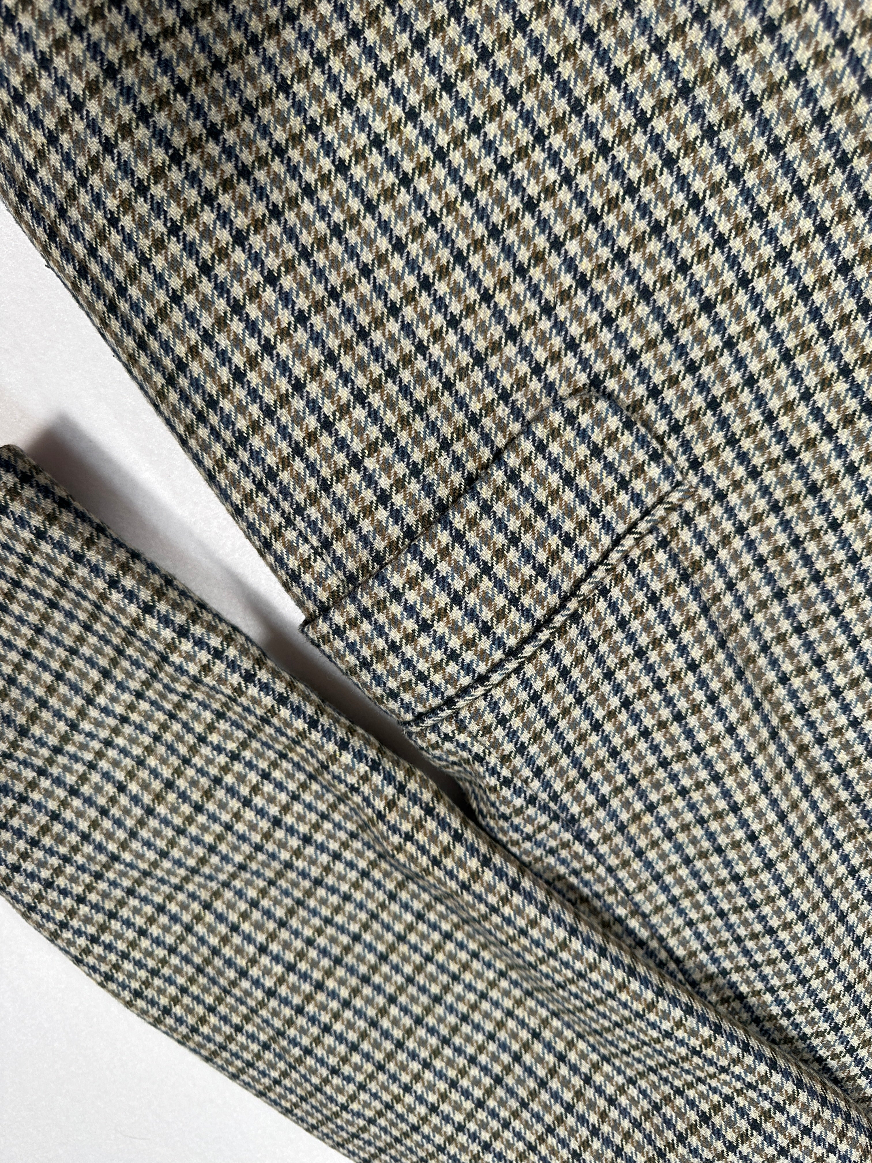 Vintage Centro Storico Men’s Single-Breasted Wool Blend Blazer IT 50 (M/L) Houndstooth Made in Italy