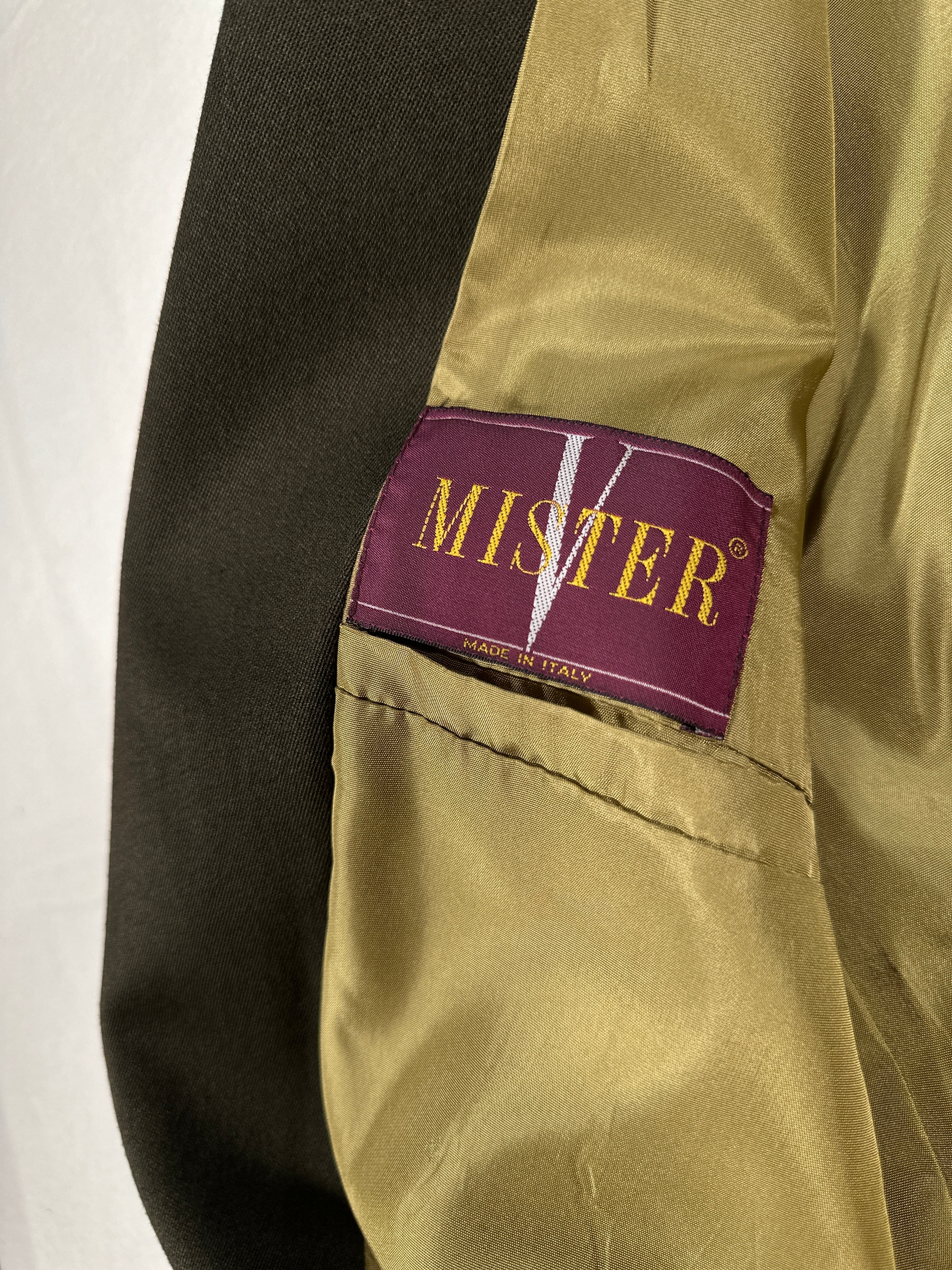 Vintage MISTER Men’s Single-Breasted Blazer IT 48 (M) Olive Green Made in Italy