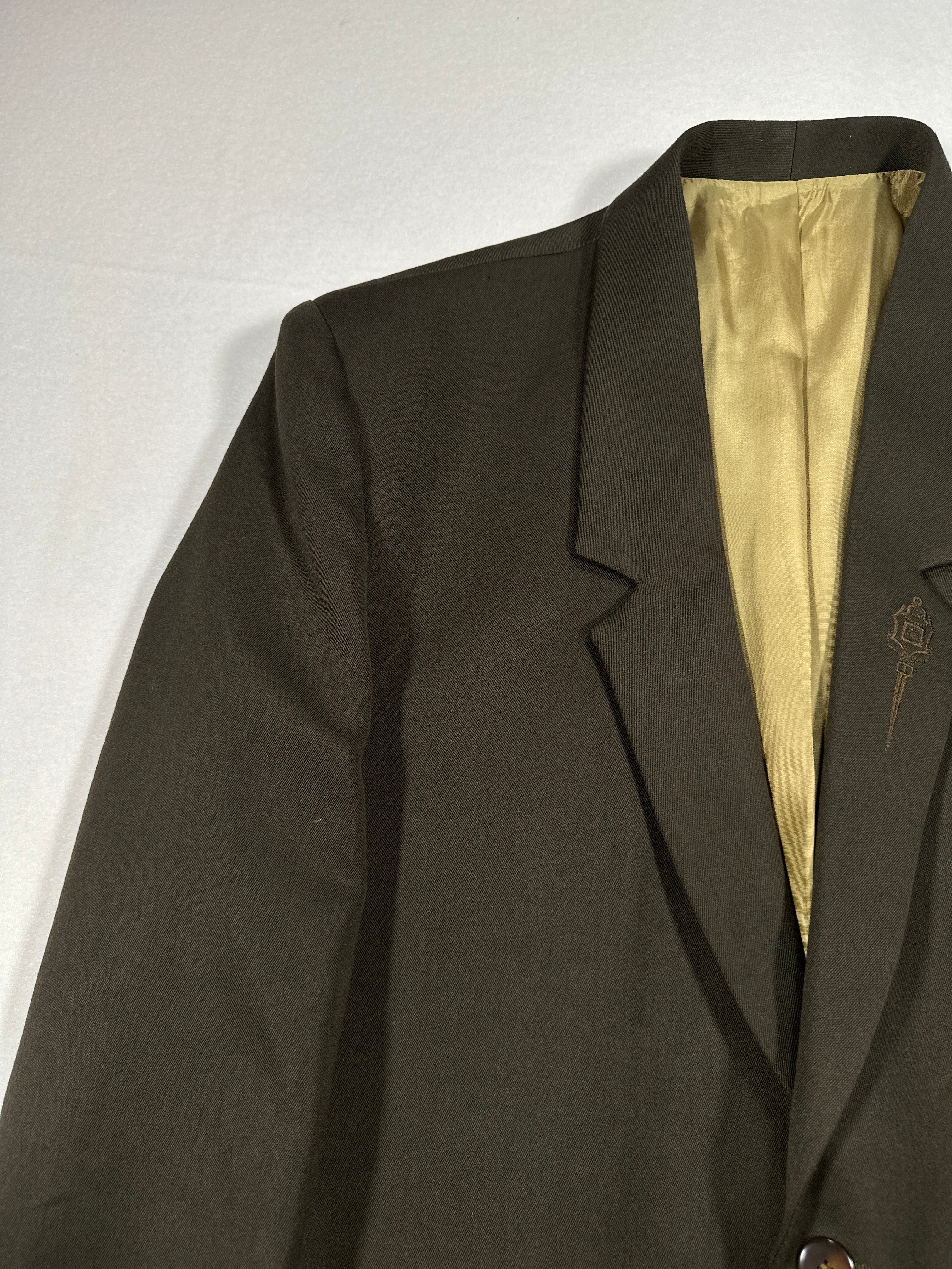 Vintage MISTER Men’s Single-Breasted Blazer IT 48 (M) Olive Green Made in Italy