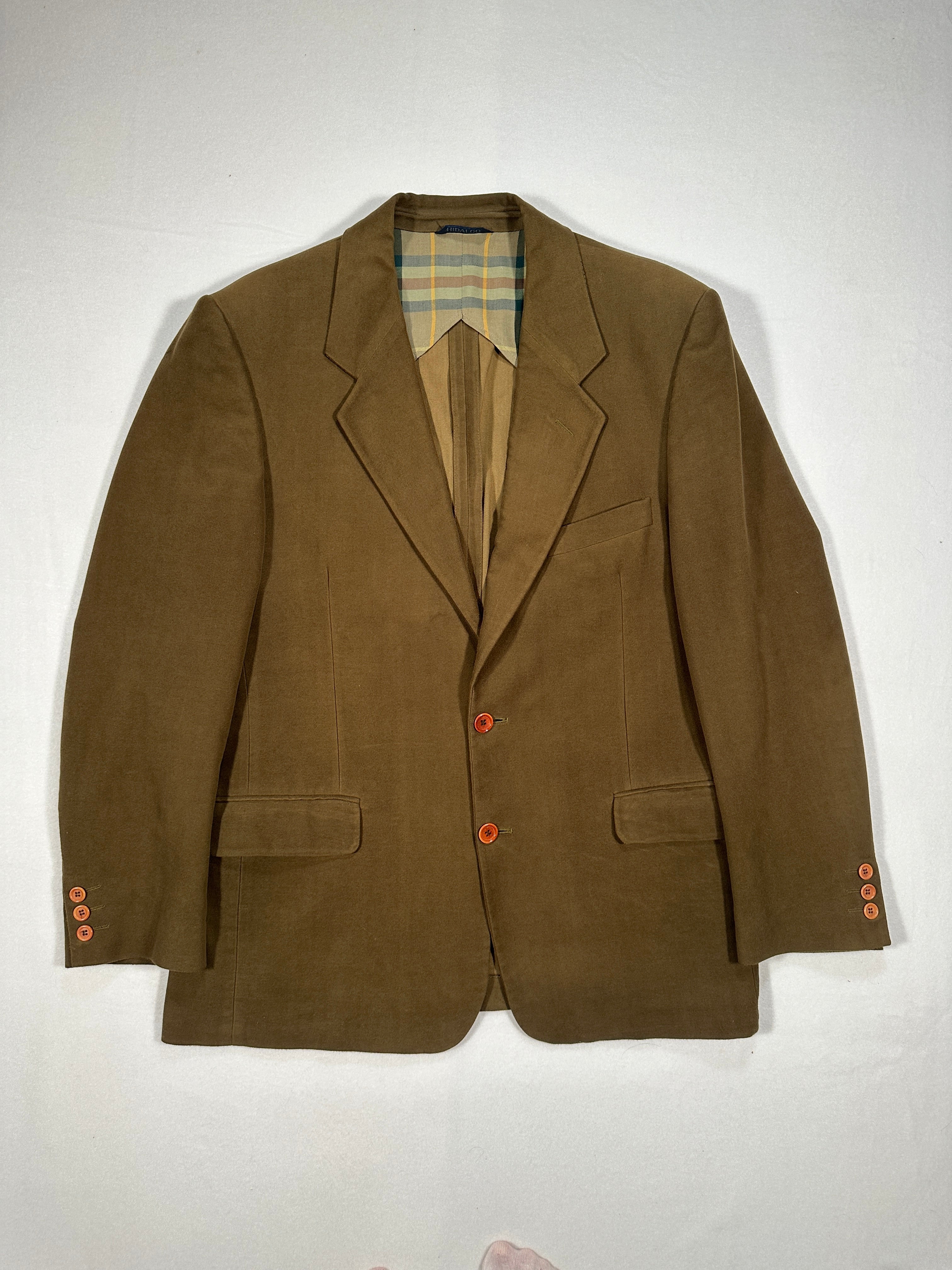 Vintage Hidalgo Brown Single-Breasted Blazer Jacket – Size IT 52 / M–L – Made in Italy