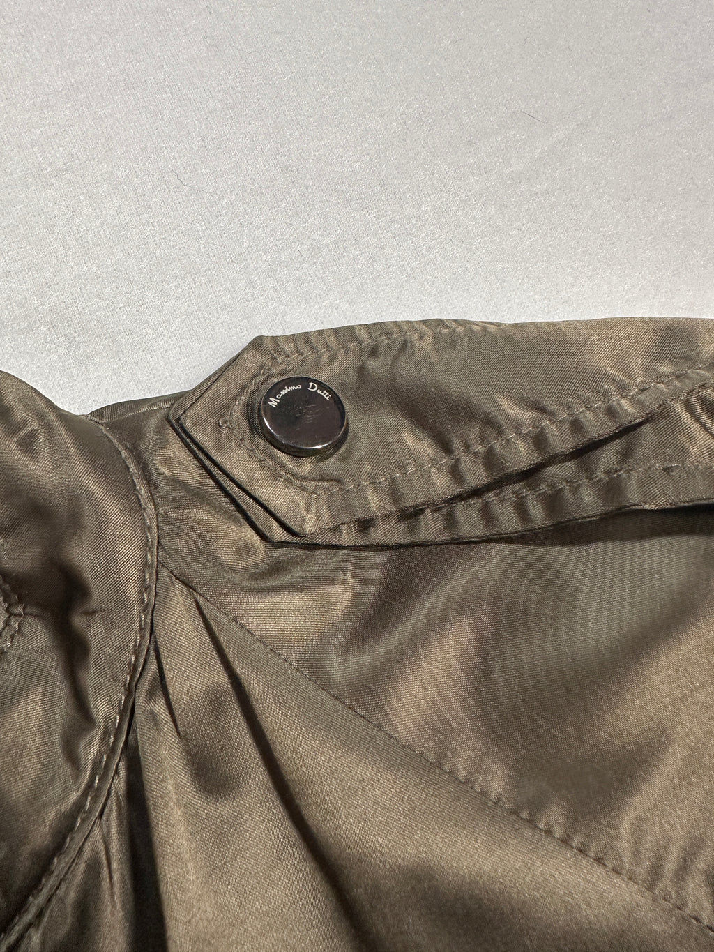 Massimo Dutti Woman Olive Green Utility Parka Jacket – Size M – Zip Front, Raglan Sleeve