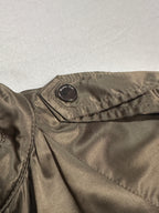 Massimo Dutti Woman Olive Green Utility Parka Jacket – Size M – Zip Front, Raglan Sleeve