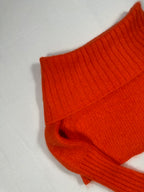 McQ Alexander McQueen Orange Mohair Blend Cropped Knit Sweater XS