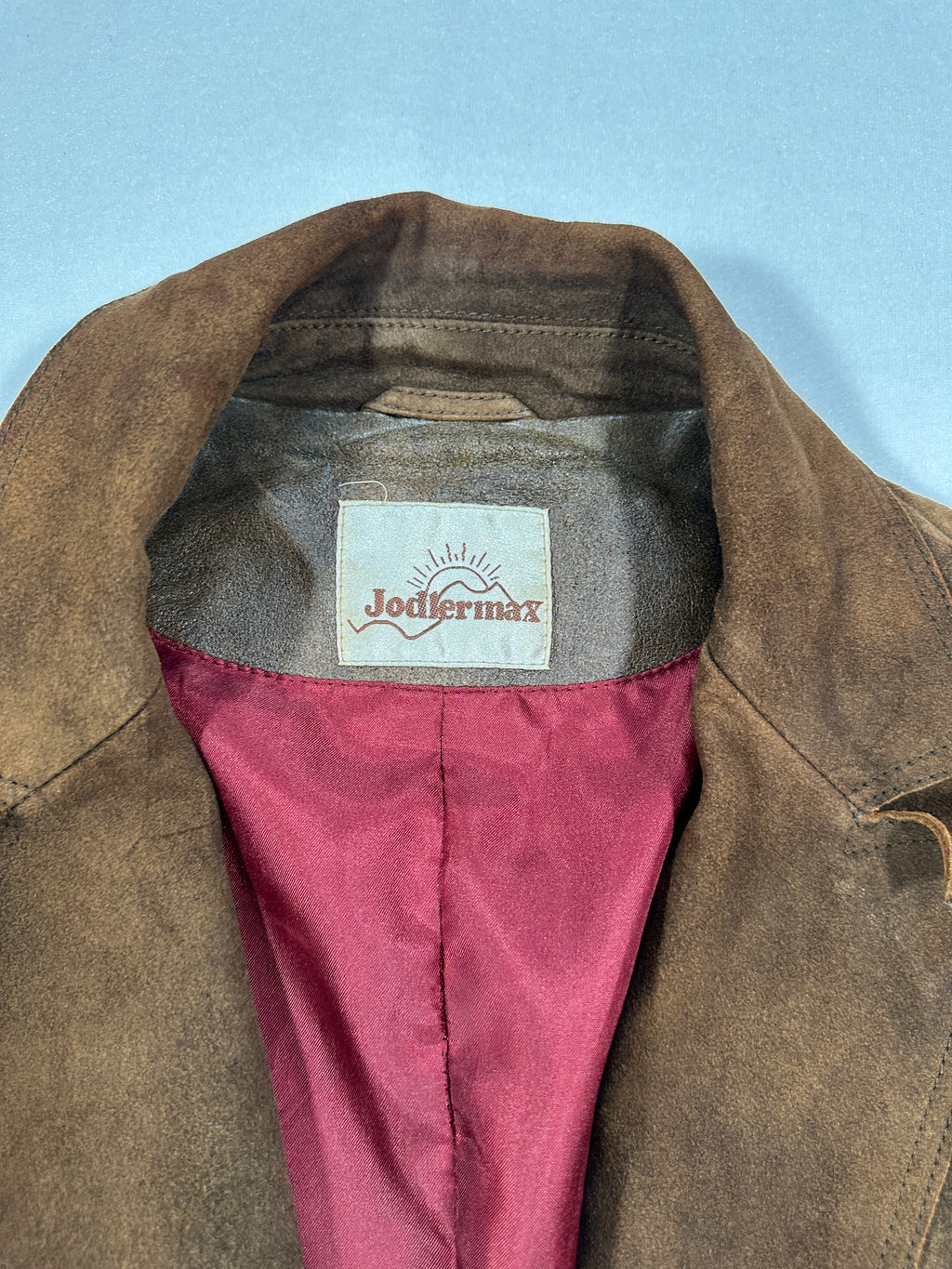 Jodlermarx Men’s Brown Suede Safari Jacket – Single-Breasted – Size M – Vintage