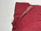 Dolce & Gabbana Women’s Vintage Knit Top with Lace Inserts – Wool Blend – Size S