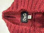 Dolce & Gabbana Women’s Vintage Knit Top with Lace Inserts – Wool Blend – Size S