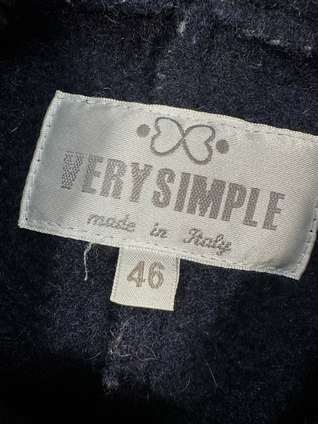 Women’s Wool Blend Duffle Coat – Navy Hooded Toggle Coat, Single-Breasted, Made in Italy Size M