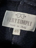 Women’s Wool Blend Duffle Coat – Navy Hooded Toggle Coat, Single-Breasted, Made in Italy Size M
