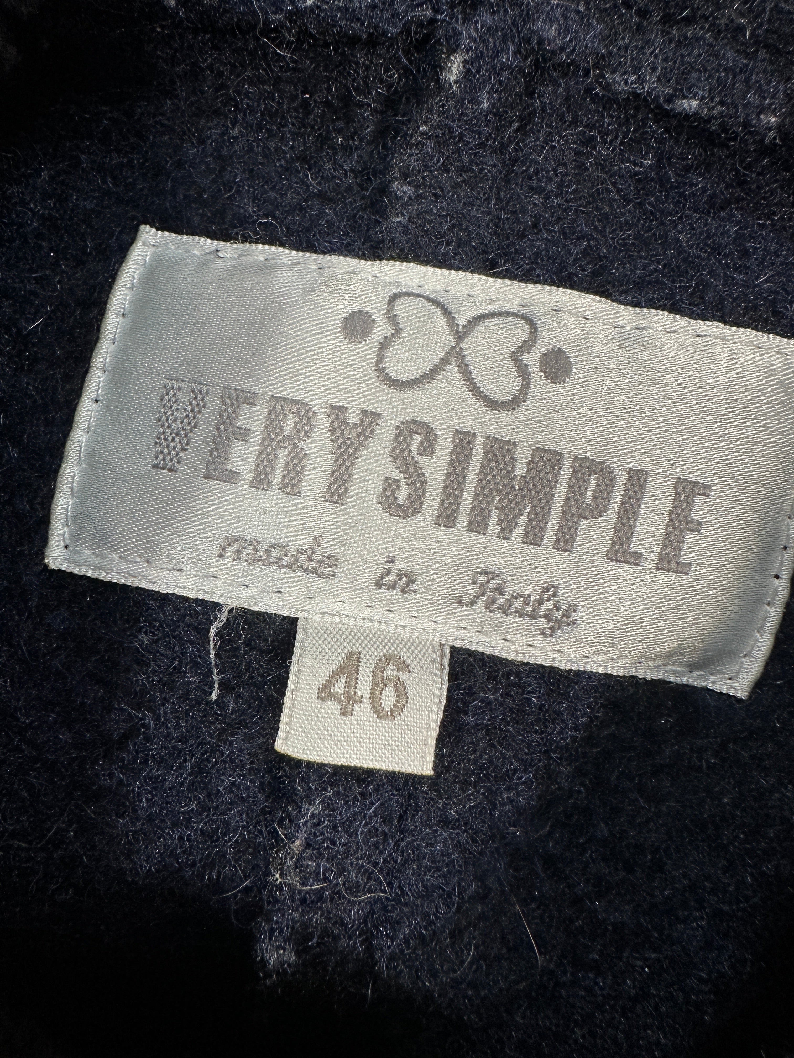 Women’s Wool Blend Duffle Coat – Navy Hooded Toggle Coat, Single-Breasted, Made in Italy Size M