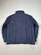 Men’s Quilted Puffer Jacket – Blue Lightweight Insulated Jacket, Stand Collar Size L