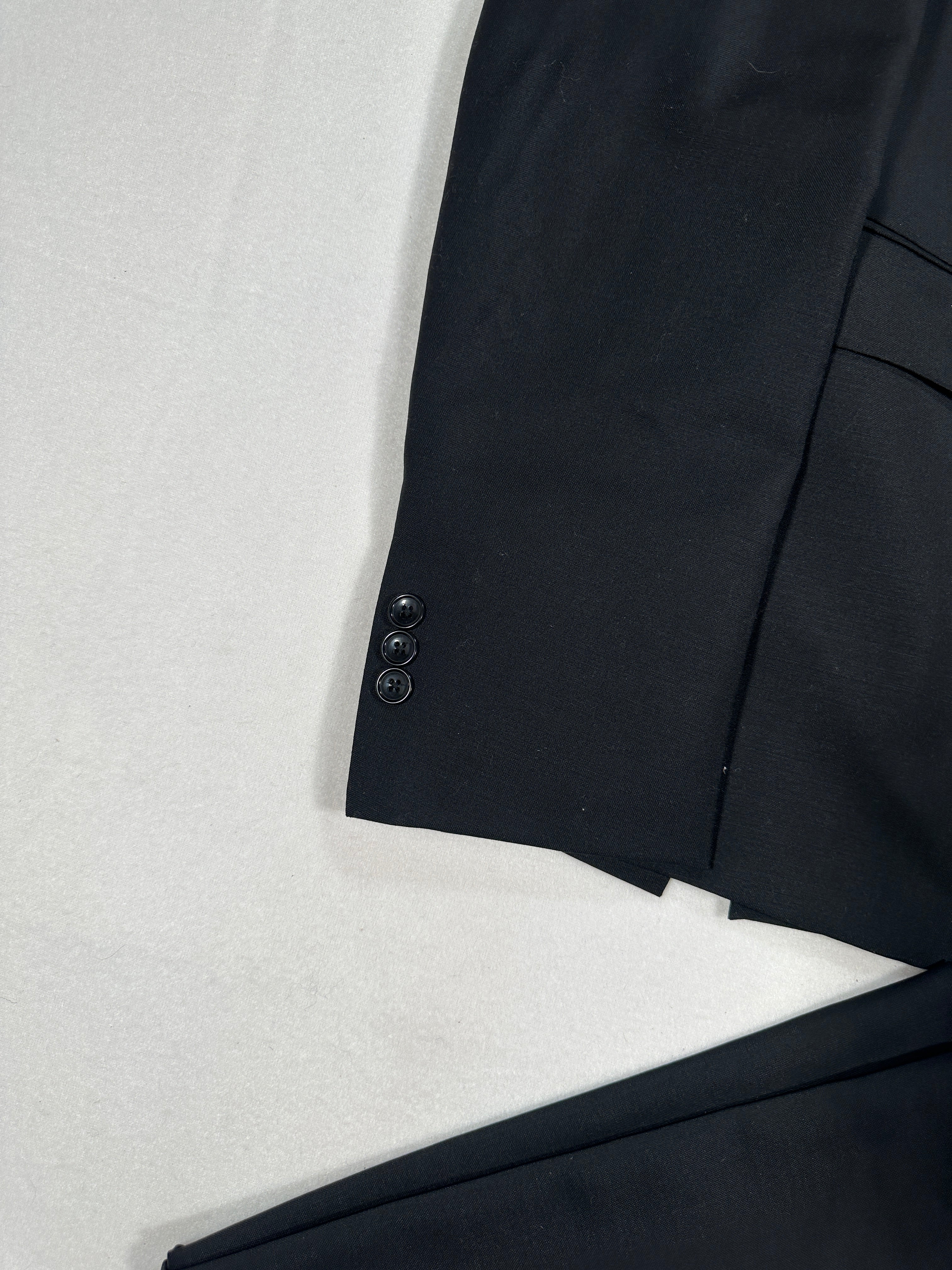 Magni Produzioni Men’s Black Wool Suit – Super 130’s Bonino Tessuti, Made in Italy EU54
