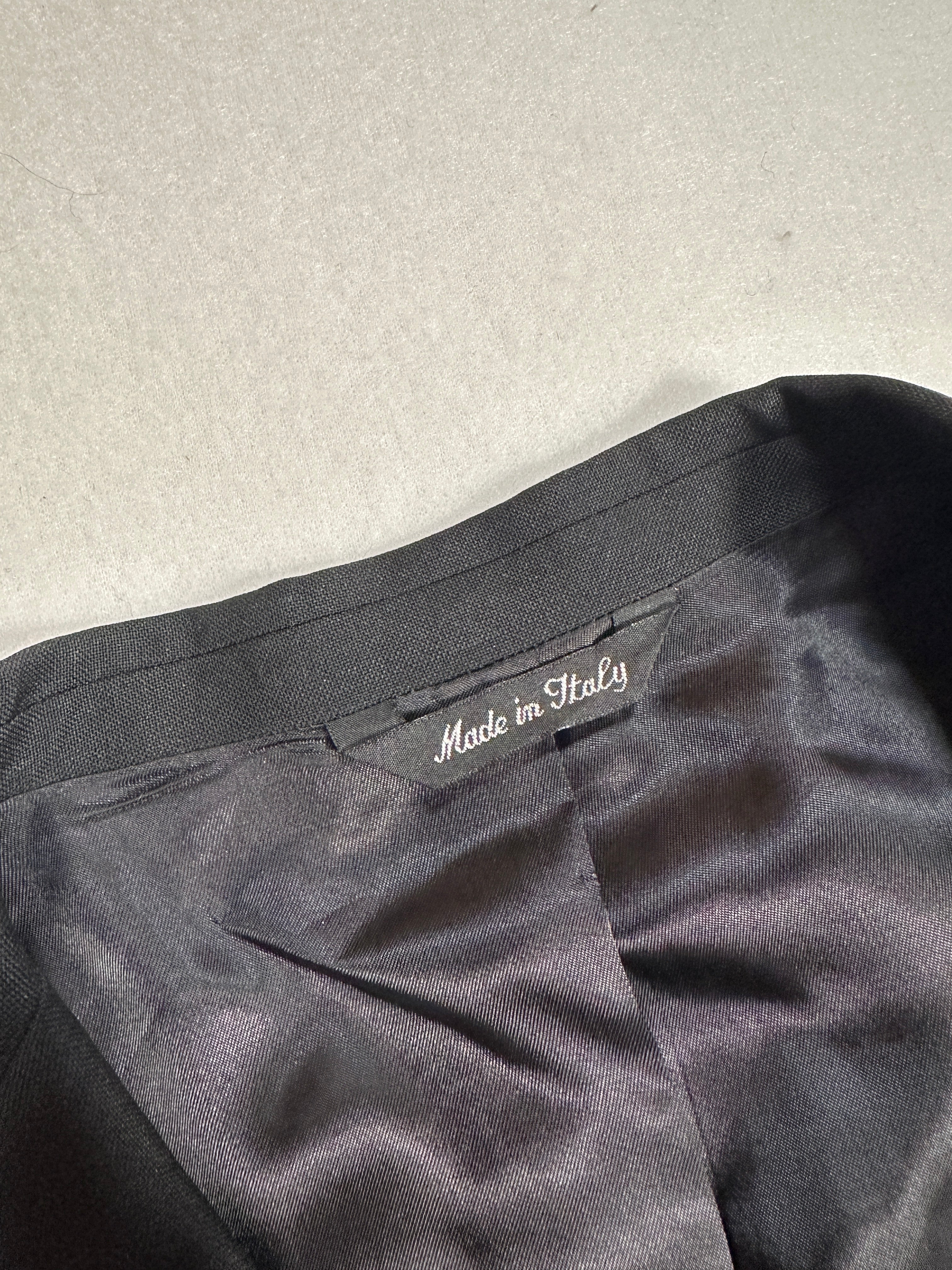 Magni Produzioni Men’s Black Wool Suit – Super 130’s Bonino Tessuti, Made in Italy EU54