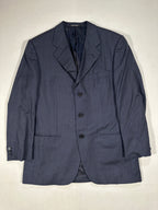 D’Avenza Roma Vintage Handmade Cashmere Suit – Navy Blue Made in Italy Jacket & Trousers + Tie | Size EU50 M/L