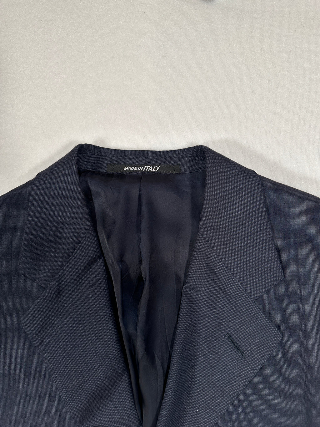 D’Avenza Roma Vintage Handmade Cashmere Suit – Navy Blue Made in Italy Jacket & Trousers + Tie | Size EU50 M/L