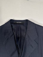 D’Avenza Roma Vintage Handmade Cashmere Suit – Navy Blue Made in Italy Jacket & Trousers + Tie | Size EU50 M/L