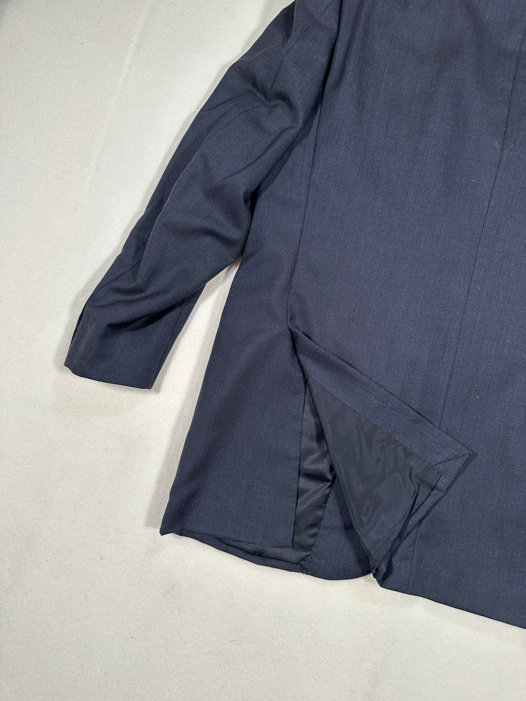 D’Avenza Roma Vintage Handmade Cashmere Suit – Navy Blue Made in Italy Jacket & Trousers + Tie | Size EU50 M/L