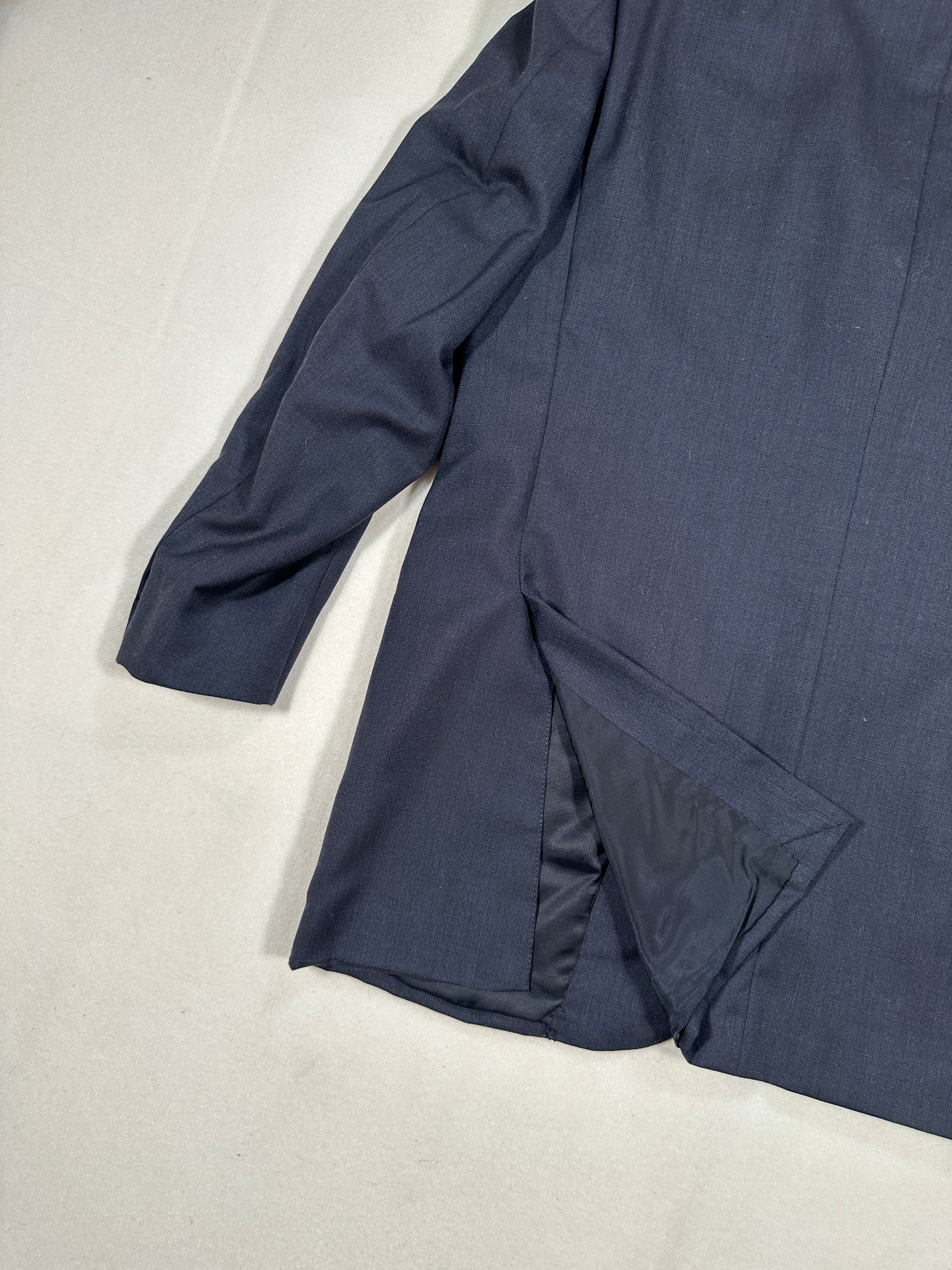 D’Avenza Roma Vintage Handmade Cashmere Suit – Navy Blue Made in Italy Jacket & Trousers + Tie | Size EU50 M/L