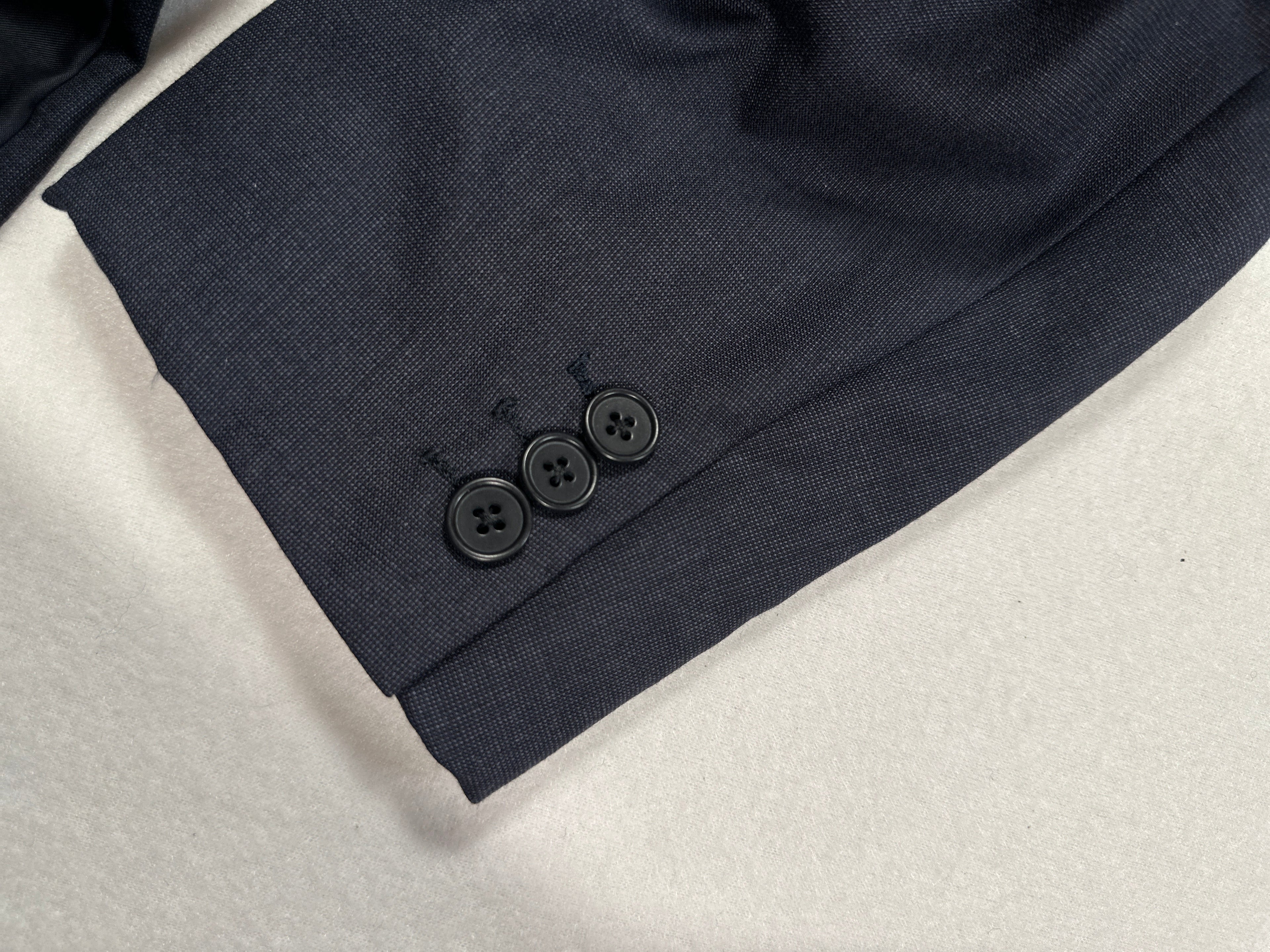 D’Avenza Roma Vintage Handmade Cashmere Suit – Navy Blue Made in Italy Jacket & Trousers + Tie | Size EU50 M/L