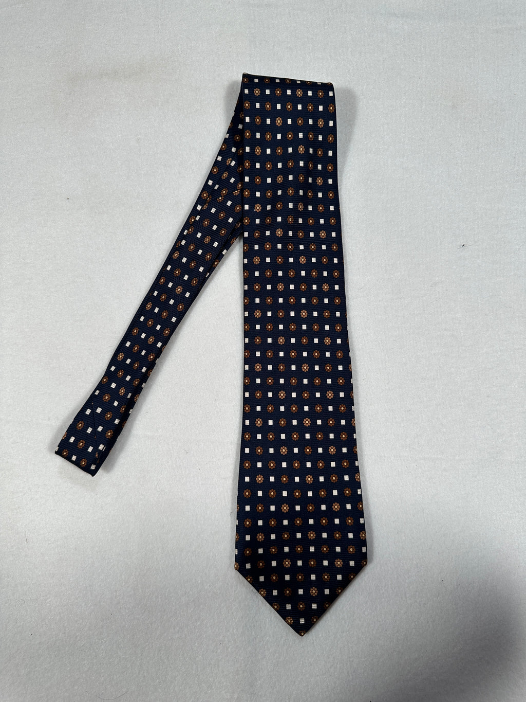 D’Avenza Roma Vintage Handmade Cashmere Suit – Navy Blue Made in Italy Jacket & Trousers + Tie | Size EU50 M/L