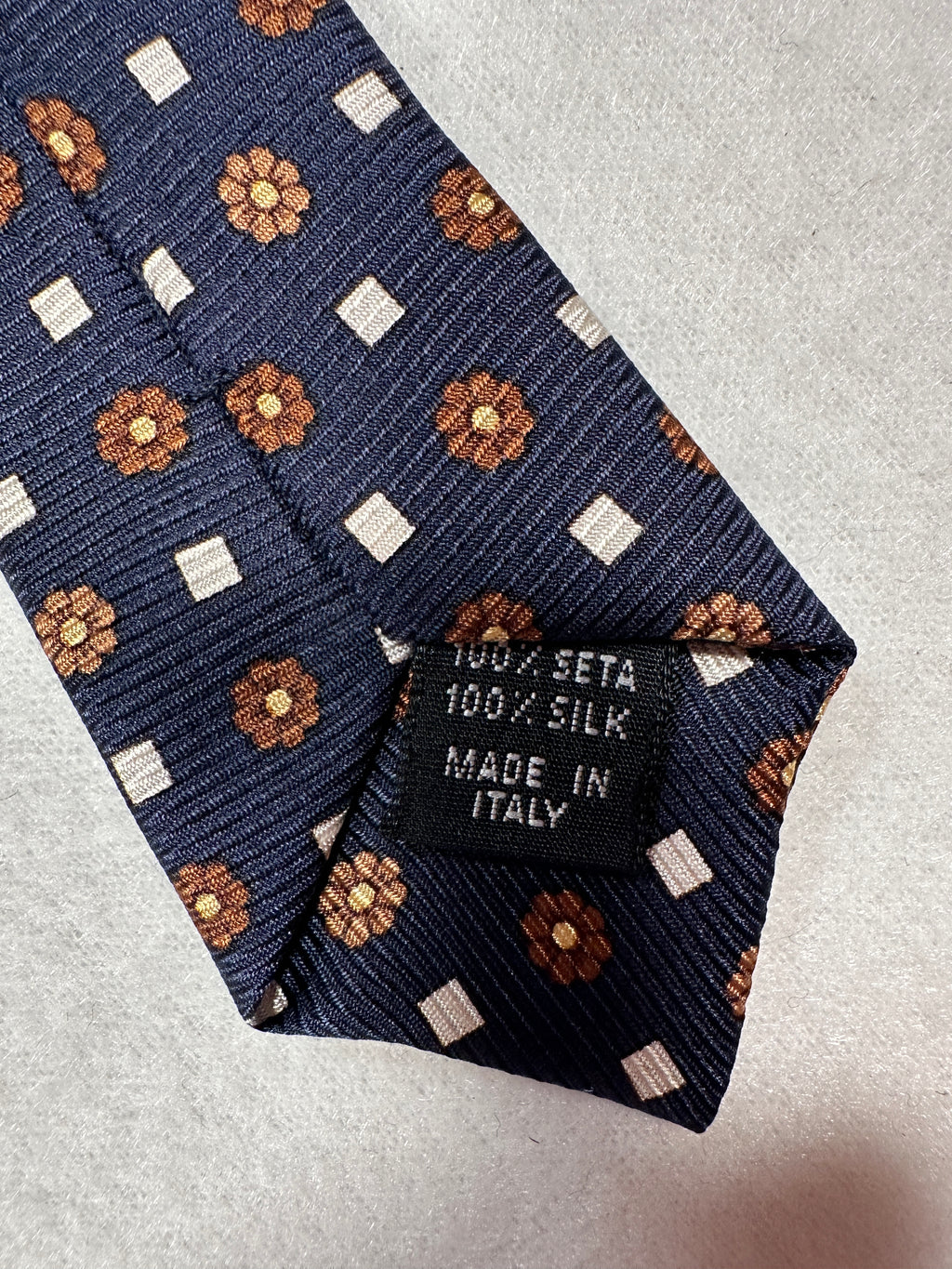 D’Avenza Roma Vintage Handmade Cashmere Suit – Navy Blue Made in Italy Jacket & Trousers + Tie | Size EU50 M/L