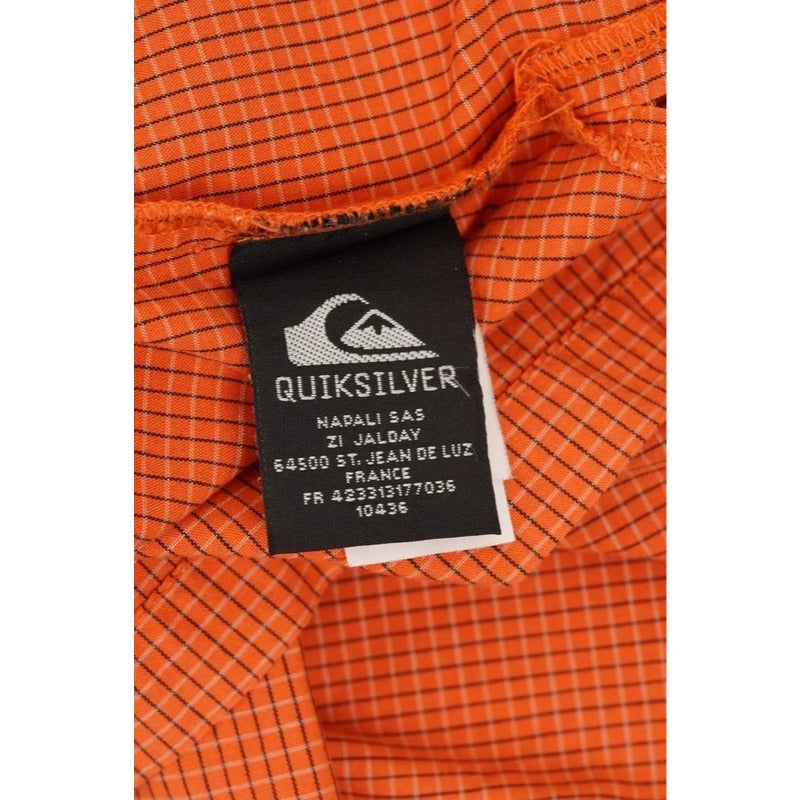 Vintage Quiksilver Camicia Uomo Cotone 100% Quadri Arancione M